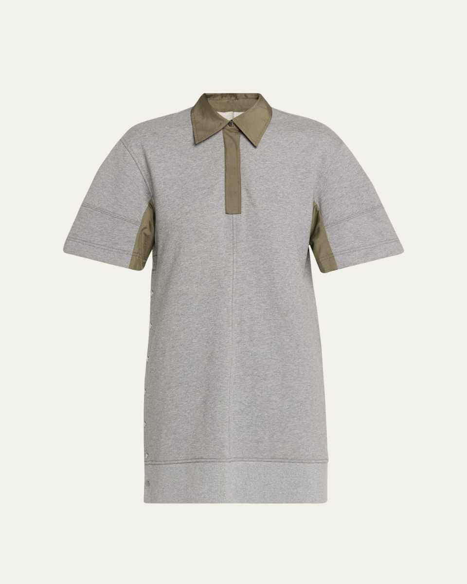 Short-Sleeve Combo Polo Dress